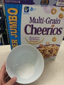 For a full bowl of this cereal, the students were amazed at how much sugar there was!